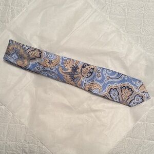 JZ Boulder Made in USA Blue Paisley Necktie